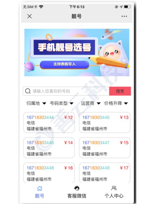 手機號靚號選號excel表格導入商城系統開發